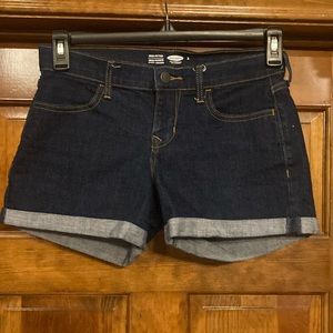 Size 2 Old Navy Semi-Fitted Dark Wash Cuffed Shorts